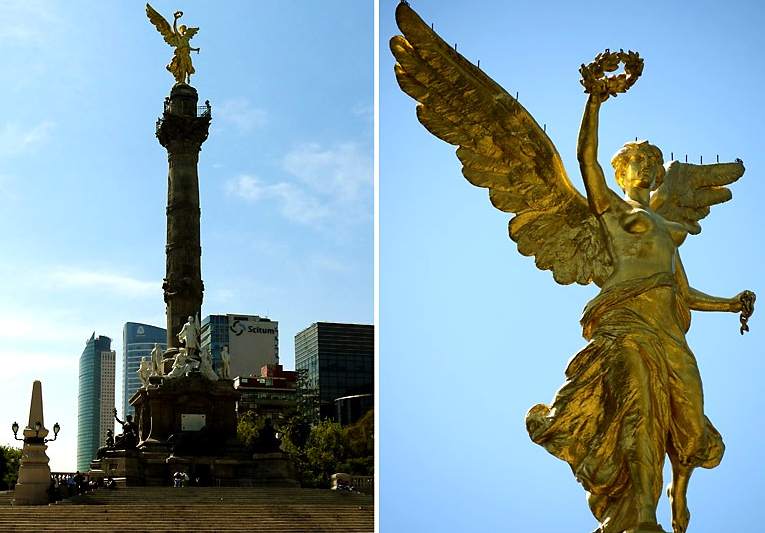 El Ángel de la Independencia en Berlín y en París